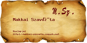 Makkai Szavéta névjegykártya